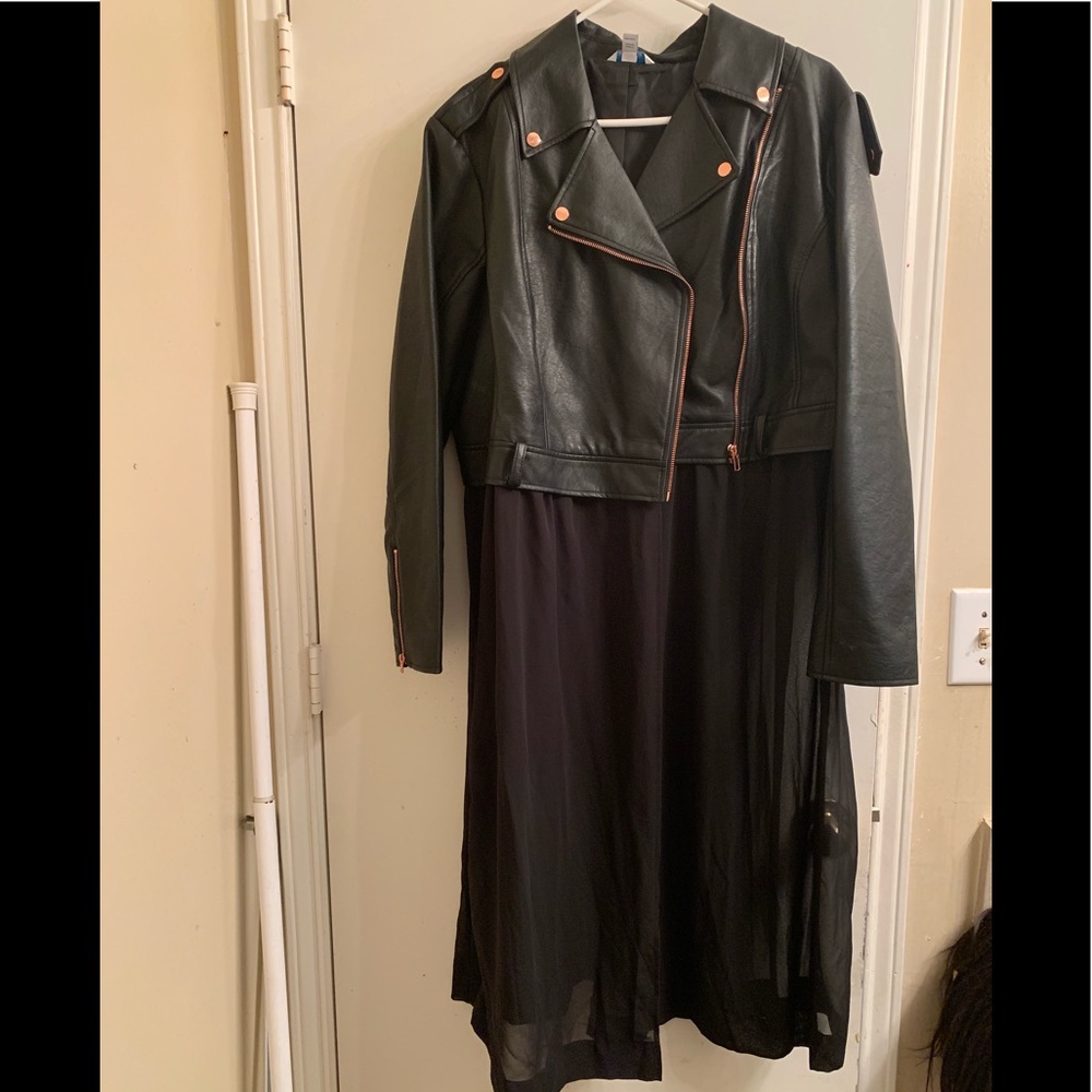 Leather Jacket /Sheer bottom